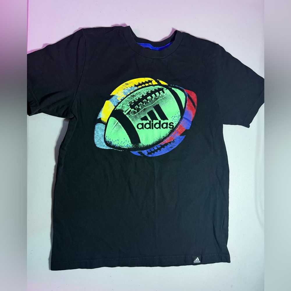 Adidas Black Graphic Football T-Shirt